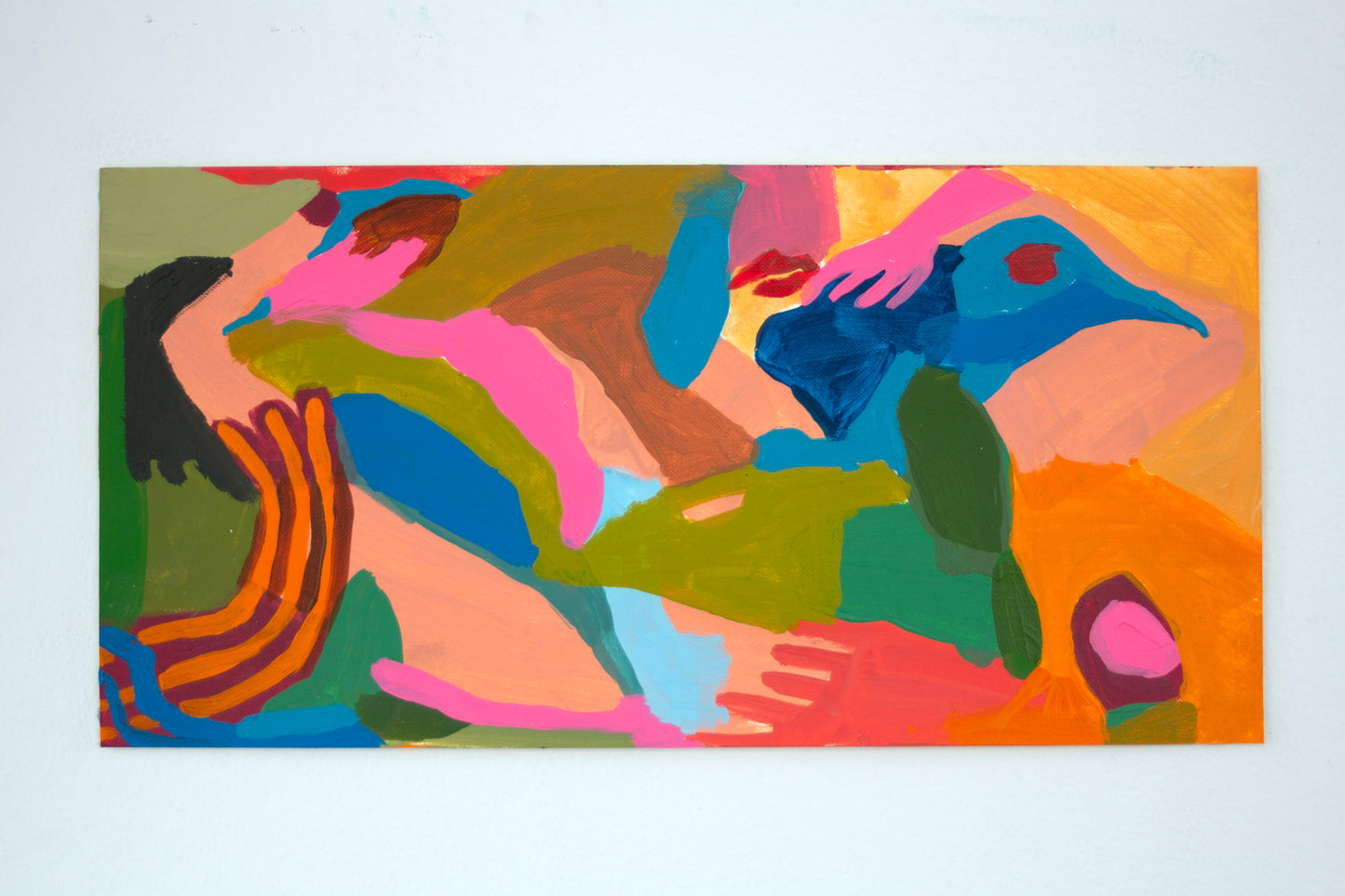 Layered Figure No. 1 - 12" x 6" Original Painting