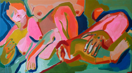 "Home Full of Color" Original Painting - 36" x 20"