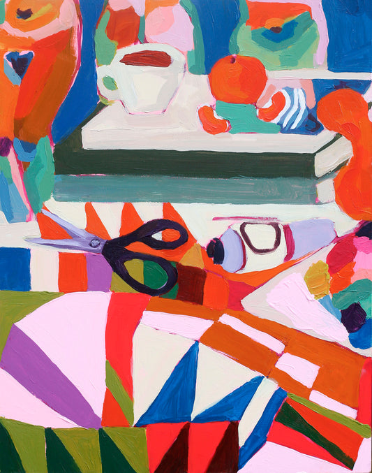 "Painting Patches" Original Painting - 11" x 14"