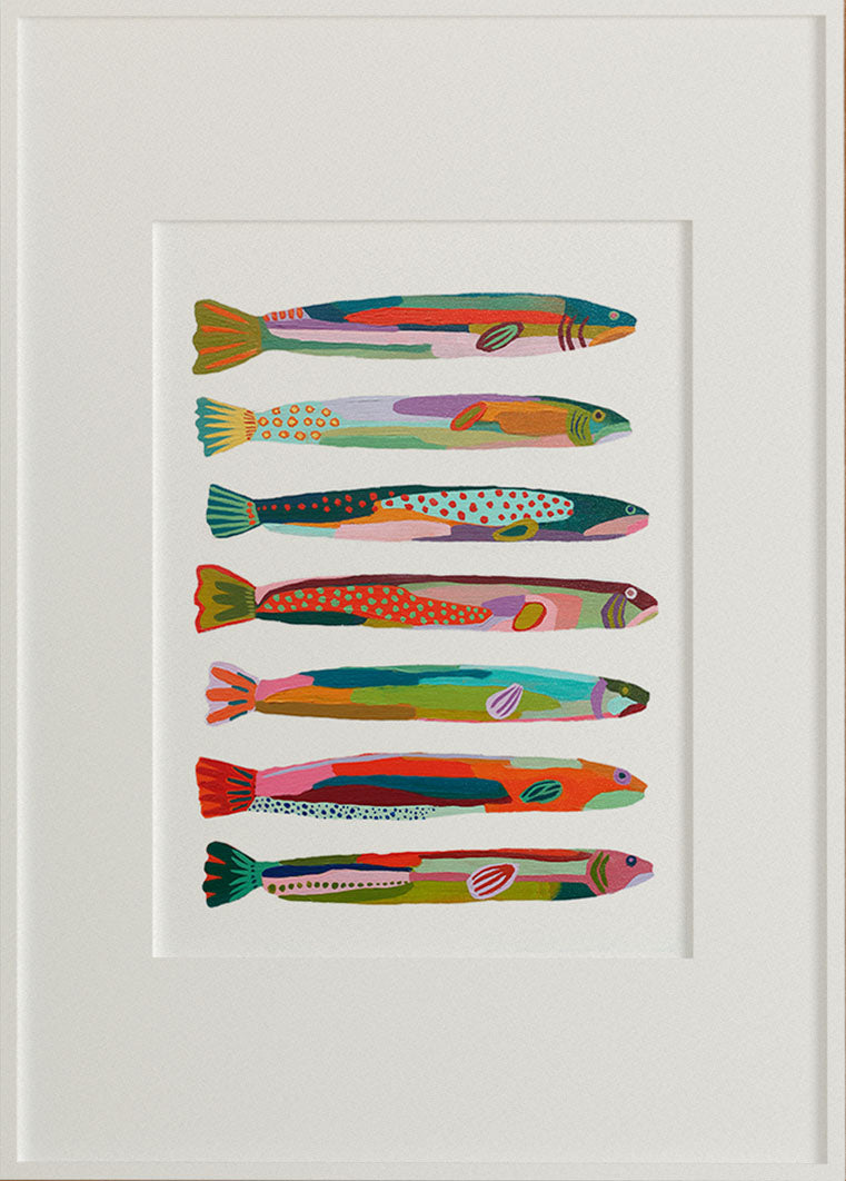 Rainbow Fish Print