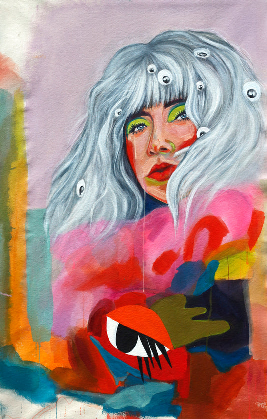 Eyes Wide Open -  26" x 40" Original Painting
