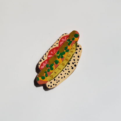 chicago style hot dog magnet