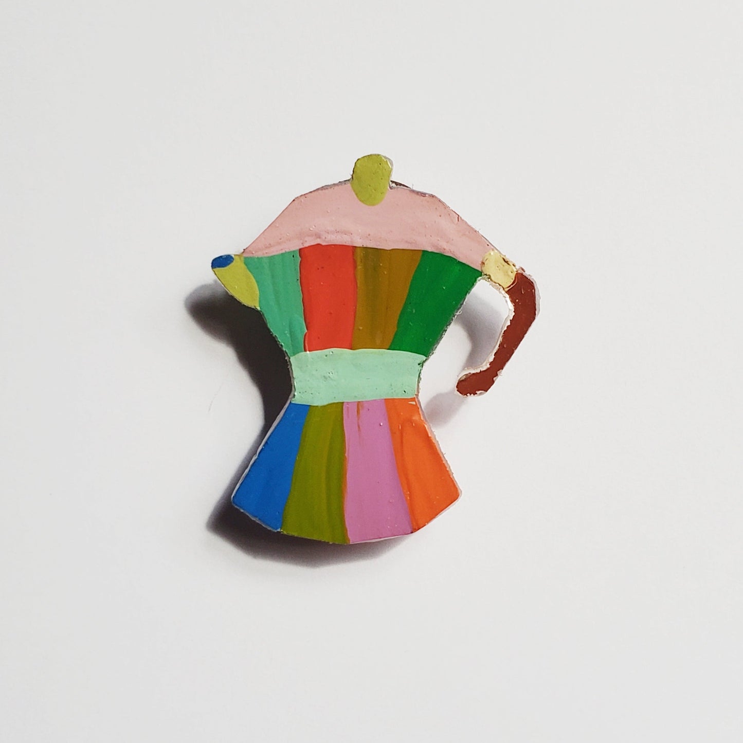 Colorful moka pot magnet