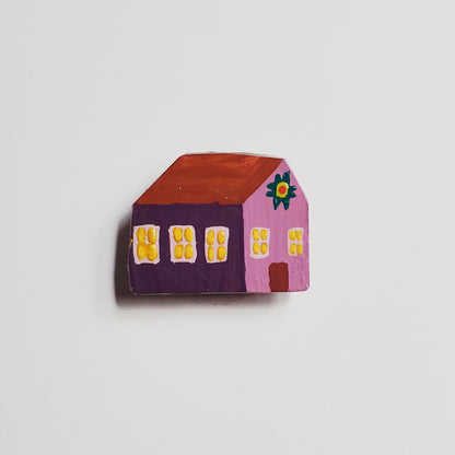 hand painted folk house magnet
