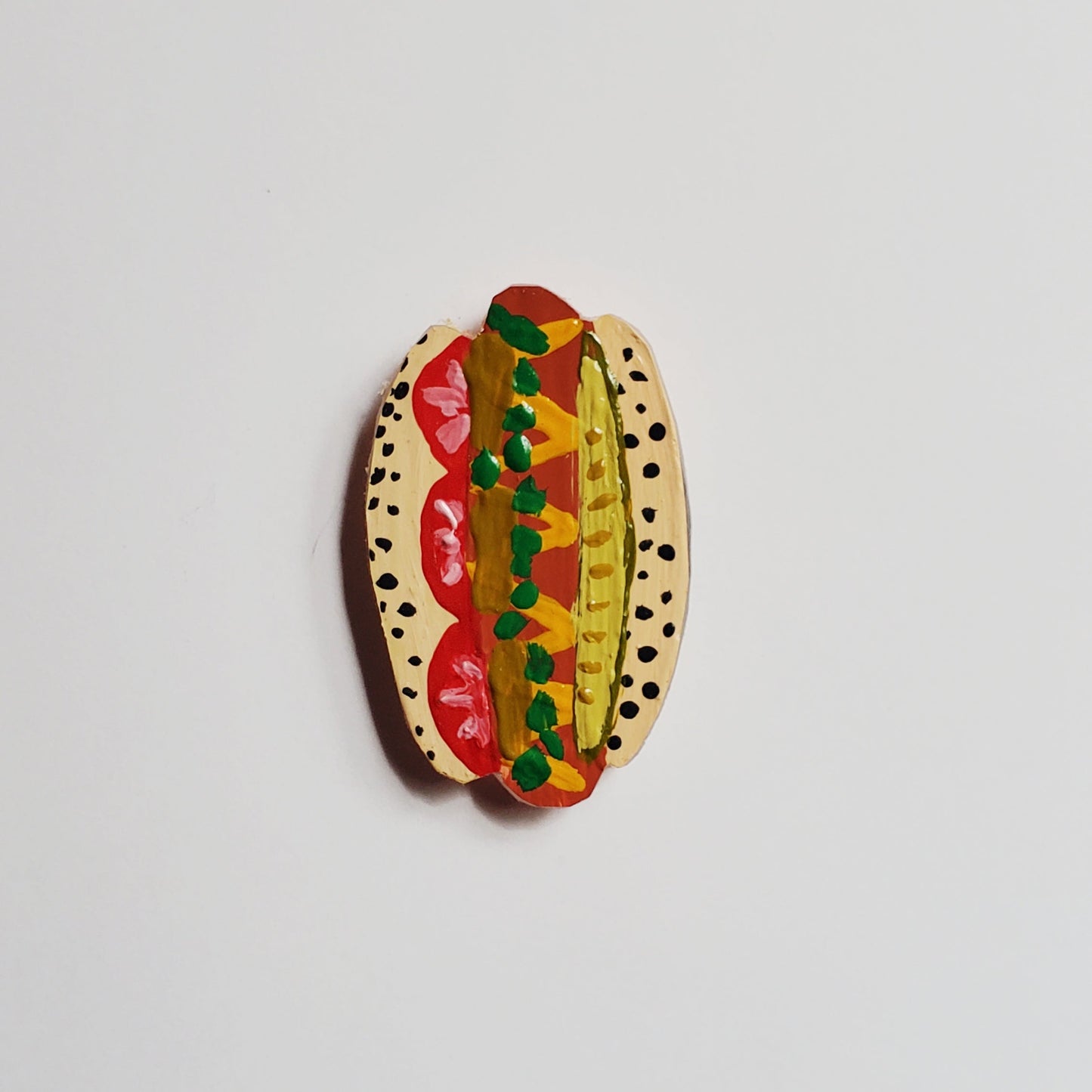 chicago style hot dog magnet