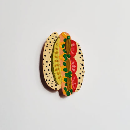 chicago style hot dog magnet