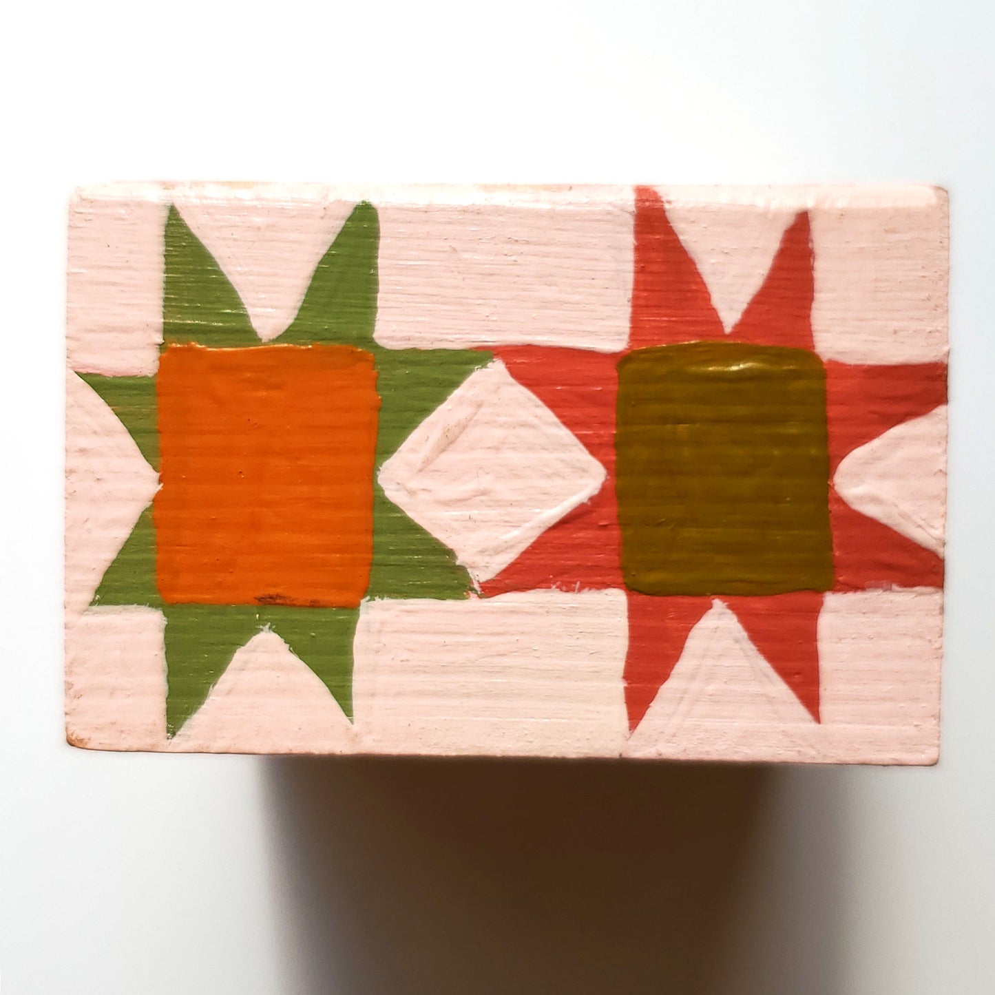 "Quilted Moka Pot" Original Painting - 4" x 4" x 2"