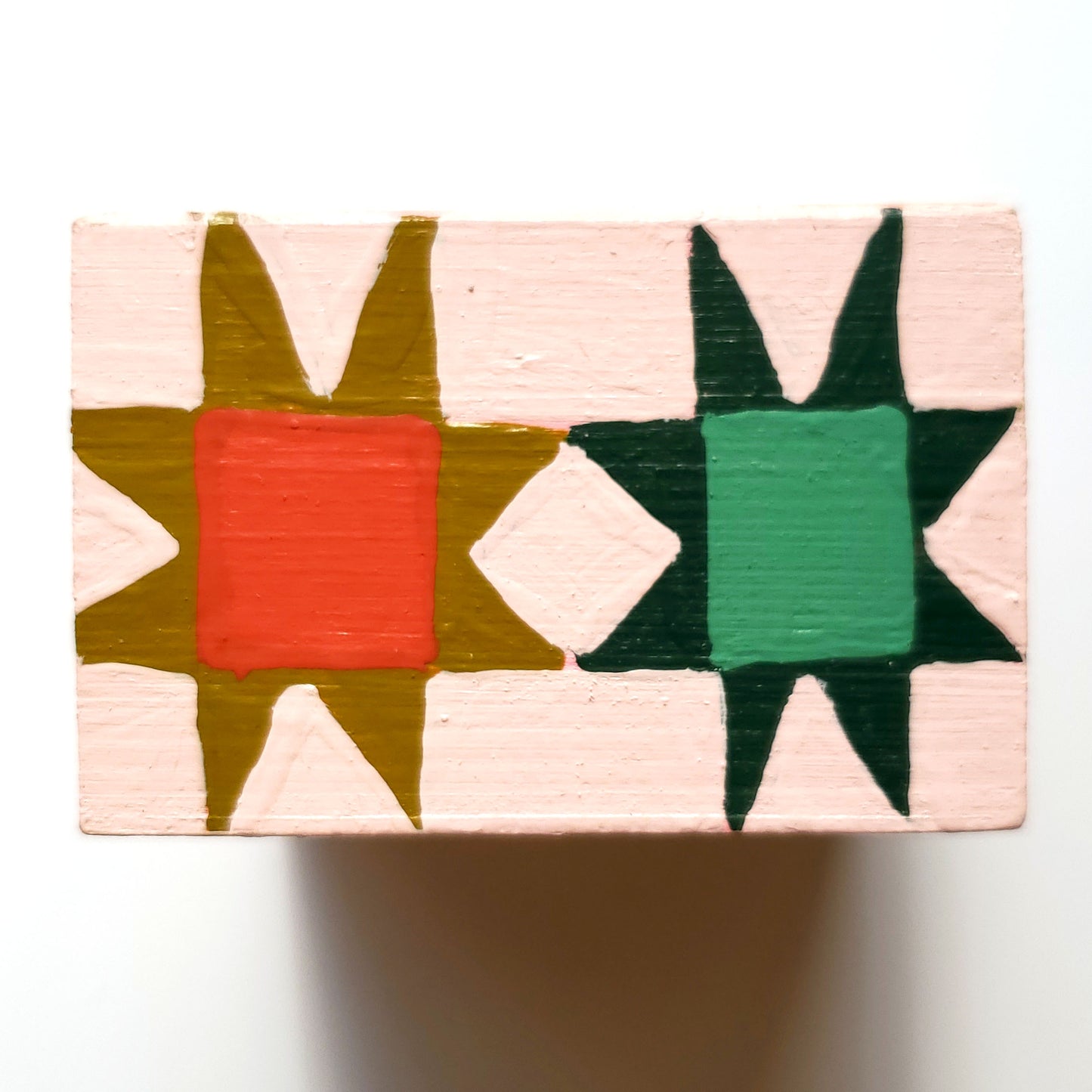 "Quilted Moka Pot" Original Painting - 4" x 4" x 2"