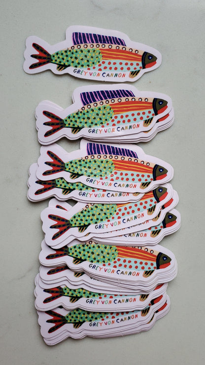 Polka Dot Fish Sticker