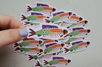 Polka Dot Fish Sticker