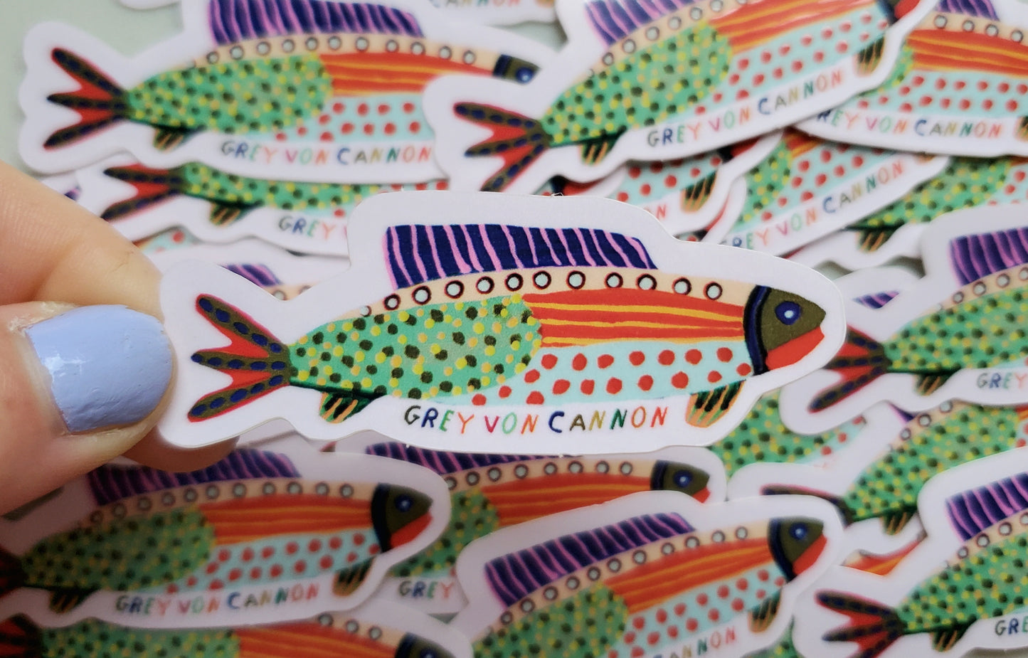 Polka Dot Fish Sticker