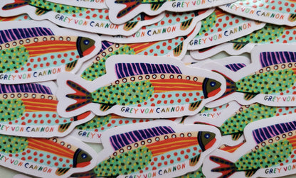 Polka Dot Fish Sticker
