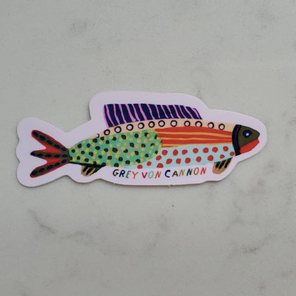 Polka Dot Fish Sticker