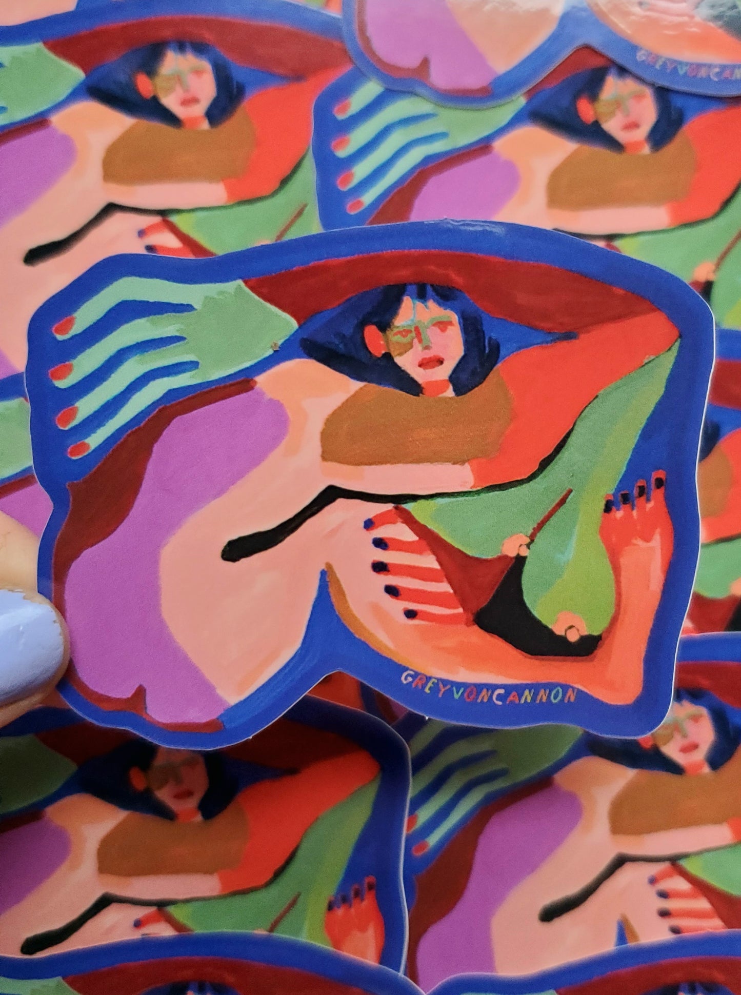 Folded Up Sticker