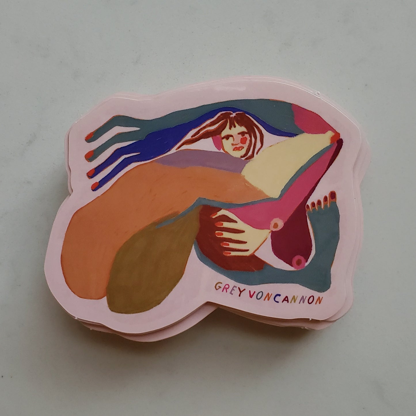 Pastel Folded Up Sticker