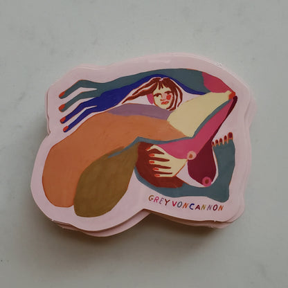 Pastel Folded Up Sticker