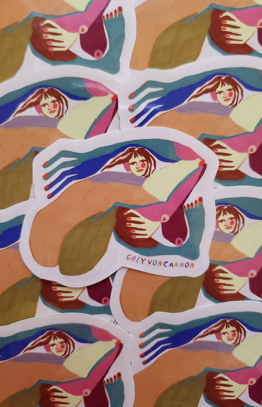 Pastel Folded Up Sticker