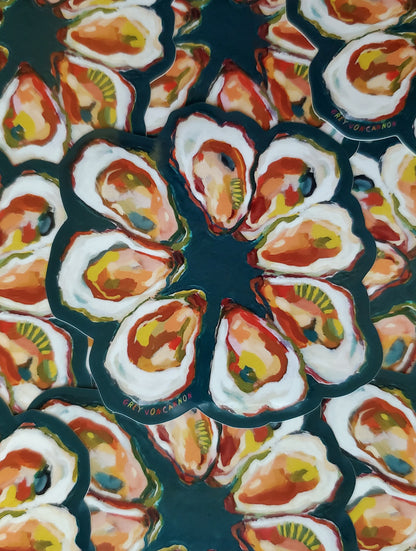 Teal Oysters Sticker