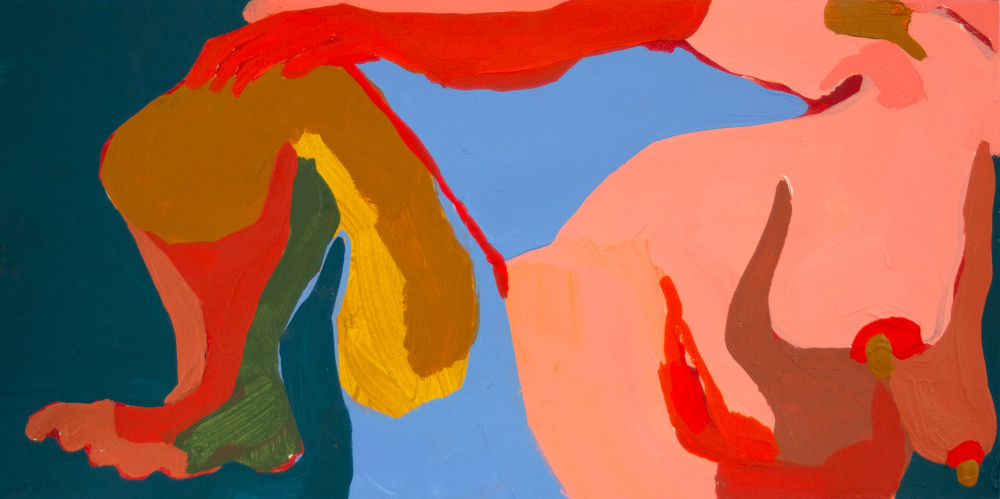 Layered Figure No. 3 - 12" x 6" Original Painting