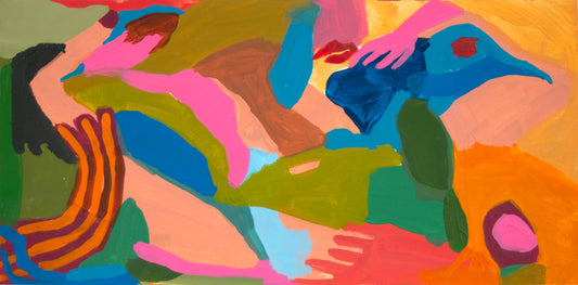 Layered Figure No. 1 - 12" x 6" Original Painting