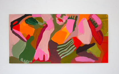 Layered Figure No. 2 - 12" x 6" Original Painting