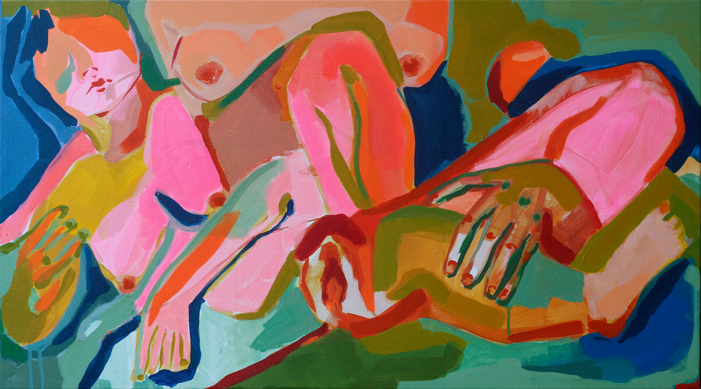 "Home Full of Color" Original Painting - 36" x 20"