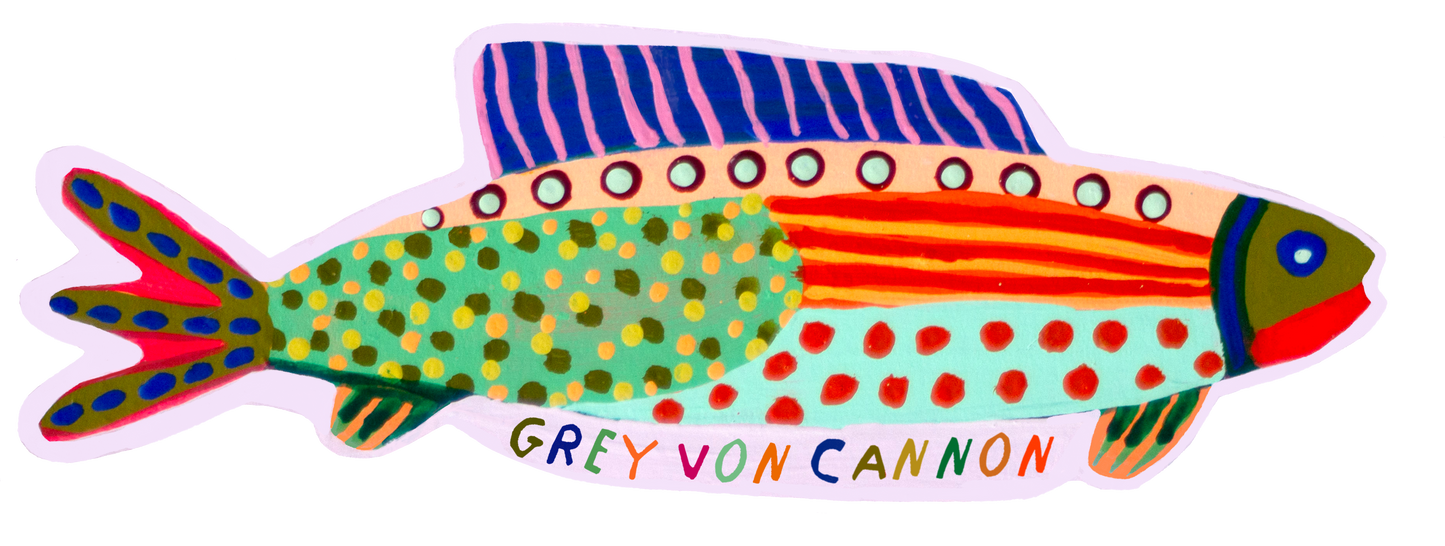 Polka Dot Fish Sticker