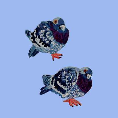 painted bird magnet 
