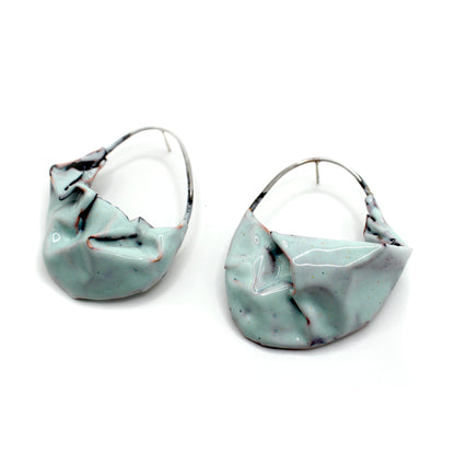 Seafoam Folded Earrings