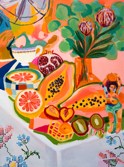 "Open Like Citrus" Original Painting - 18" x 24"