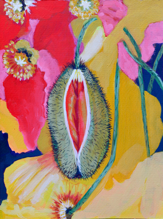 Open Poppy Print