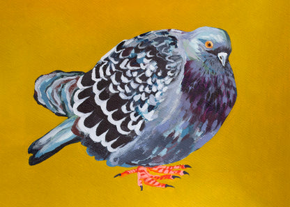 "Plump Pidgey" Original Painting - 12" x 9"