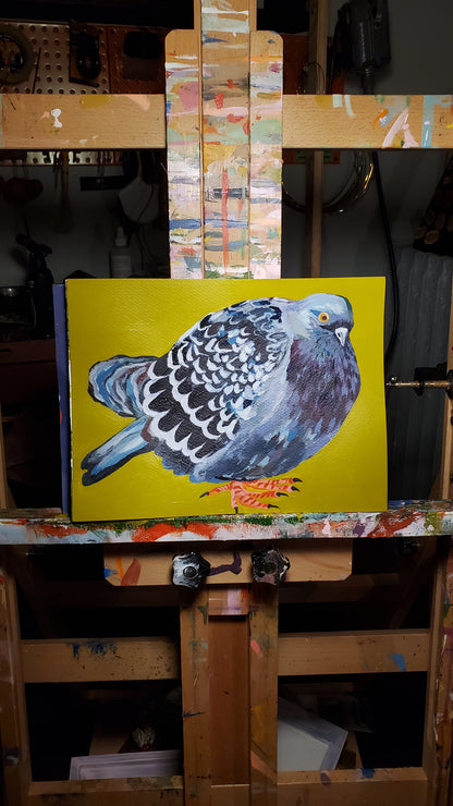 "Plump Pidgey" Original Painting - 12" x 9"
