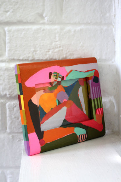 "Color Blocked" Original Painting - 6.75" x 6"