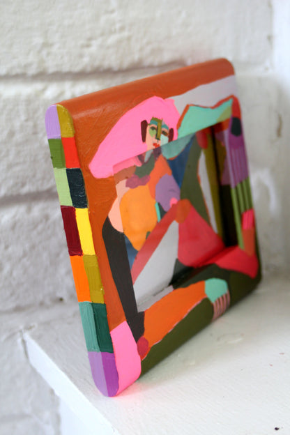 "Color Blocked" Original Painting - 6.75" x 6"